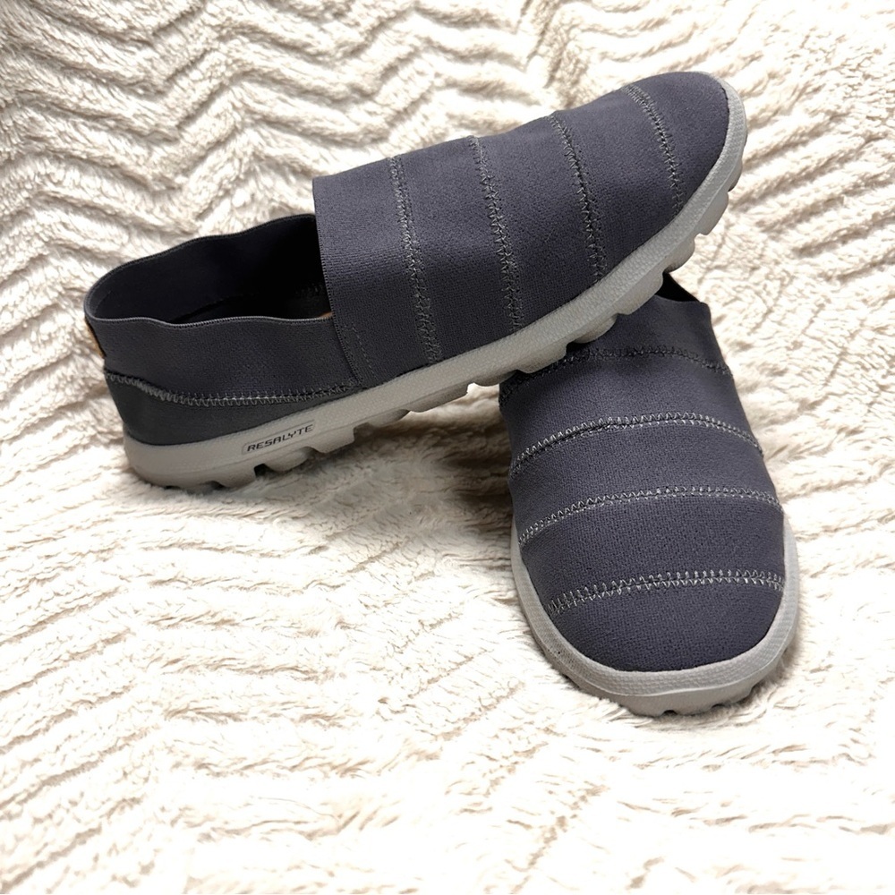 Skechers Women's Slip-On Sneakers in Dark Gray and Light Gray